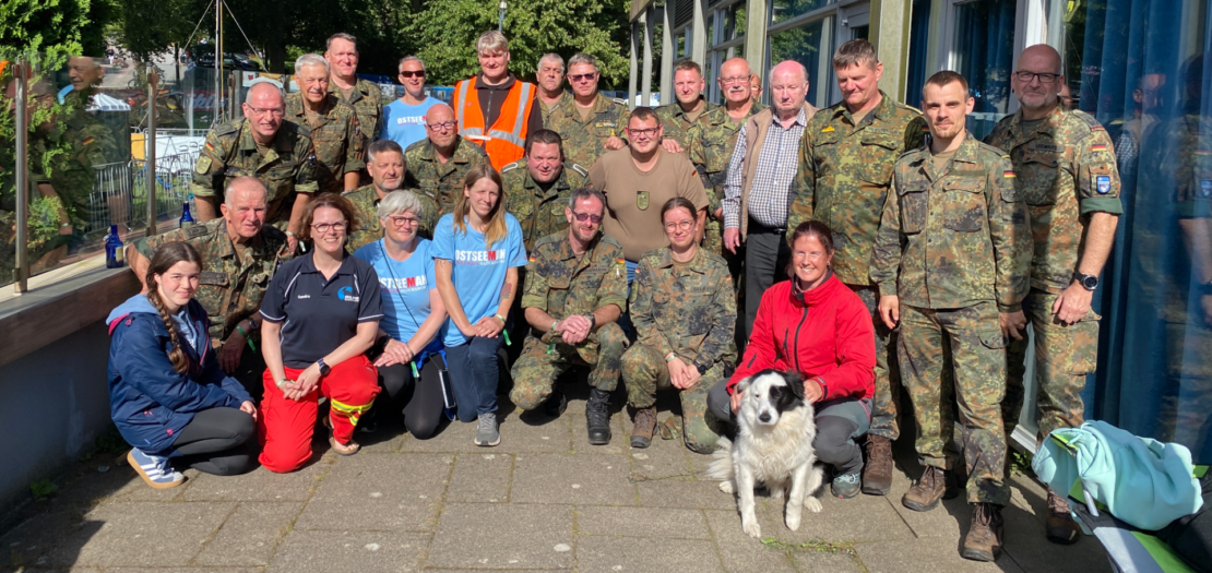 Helfer der Reservistenkameradschaft Flensburg beim OstseeMan 2024