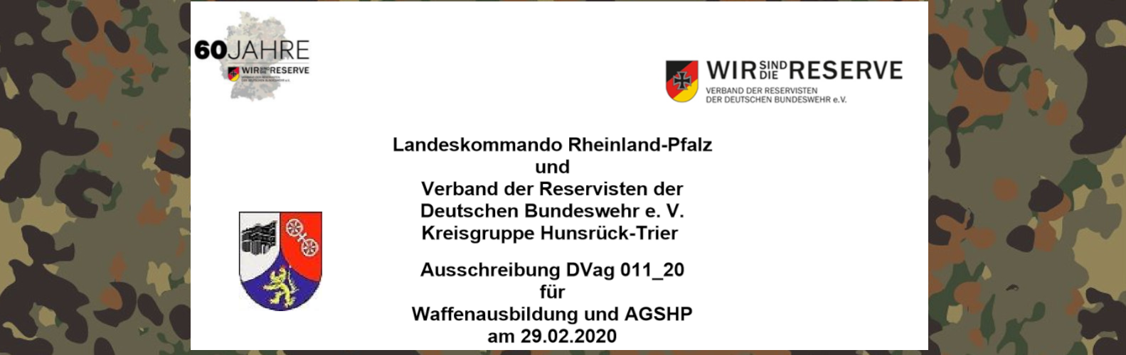 02 29 Ausschreibung Waffenausbildung Und Agshp Reservistenverband